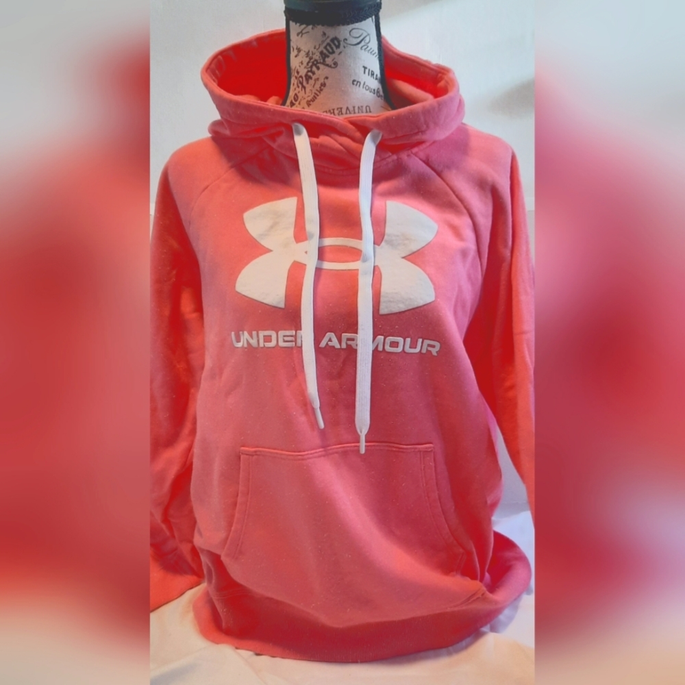 Under Armour Women's Rival Fleece Hoodie Coral Size M